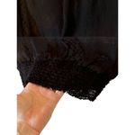 Ambiance Apparel  Ladies large Semi Sheer short Sleeve Button Up Ruffle Blouse Photo 2