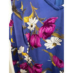 Women's Studio C Blue Floral Sleeveless Dress Plus 2X Photo 3