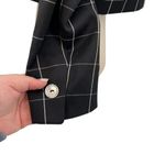 Brooks Brothers  Black Windowpane Print Cropped Blazer Wool Size‎ 2P Petite Photo 6