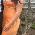Princess Polly Orange Satin Dress Photo 0