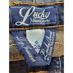 Lucky Brand  Delair Classic Rider Jeans Size 6/28 Embellished Pockets‎ Dark Wash Photo 2