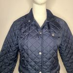 Brooks Brothers  Quilted Womens Navy Blue Size 6P Jacket Snap Button Closure‎ Photo 1