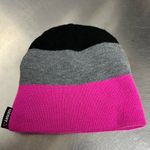 Gerry Black, Gray and Pink Striped Women’s Knit Beanie Photo 0
