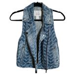 BKE Buckle Outerwear Denim Textured Vest Photo 2