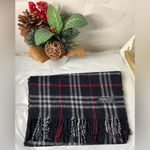 Burberry Authentic Burberrys unisex Scarf Blue Check Vintage 100% cashmere Photo 2