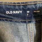 Old Navy Blue Denim Pencil Skirt Mid-Rise W/ Front Slit & Zipper Size 10 New Photo 1