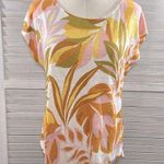 C&C California  100% Linen Top Tropical Print-Medium Photo 0