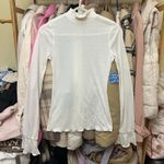 Free People  White Mockneck long Sleeve Tee Size XS‎ Photo 3