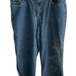 Faded Glory  Embroidered Floral Women's Jeans Size 16 Authentic Brand Denim Photo 0