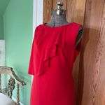 Moschino  Cheap & Chic Red One-Shoulder Ruffle Shift Dress – Size 10 Photo 5