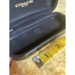 Coach New York Black Hard Sunglasses Eyeglasses Case Clamshell Dome Velvet Lined Photo 3
