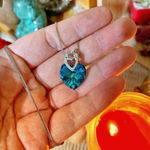 Sterling Silver Mother & Child Crystal Necklace Silver Photo 0