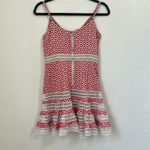 Bardot  Camille Eyelet deep red Mini Dress size 6 Photo 7
