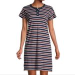 Madewell Dress Women XXS Striped Henley Tee Dress Hemp Blend Preppy Casual Photo 6