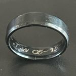 Edge Pre-owned 6mm carbide  black ring size 8 Photo 1