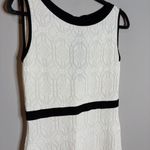 Luisa Spangoli white knit black trim dress Photo 1