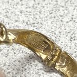 MILOR 14k Italy Yellow Gold Caged ONYX Enhancer Pendant Whimsical Old Money Photo 5