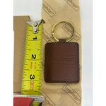 Longaberger Brown Leather Keychain With Gold Photo 4