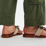 Free People NWOT  Sadie Fringe Sandals in Oiled Suit Photo 2