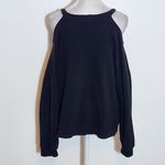 Black Distressed Sweatshirt Size Large Maeve Anthropologie Distressed Top Photo 4