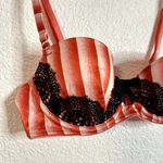 Pleasure State White Label Bra Womens Size 34B Red Stripe Black Lace SAMPLE Photo 3