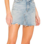 GRLFRND  Eva A-Frame Gusset Denim Skirt in Pacific- Size 28 Photo 0