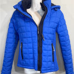 Superdry  Fuji Puffer Jacket Women's Blue Quilted Hooded Full Zip XS NWOT Photo 0