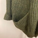 N21 Oversized Ribbed Knit Olive Green Cardigan Sweater Designer Cardigan Size M Photo 5