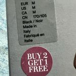 H&M Black Tuxedo Stripe Tights 30 Den Semi Shiny Medium Photo 3