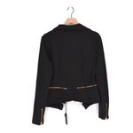 BLANK NYC NEW Psychopath Ponte Knit Zip Moto Jacket Black Rosegold Women's L Photo 3