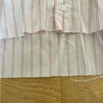 Gucci - Cut Off Hem Stripe Button Down Shirt in White & Pink Photo 6