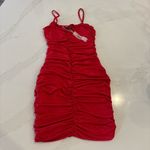 Princess Polly Red Ruched Dress Photo 7