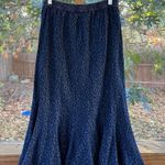 Studio West Women's Vintage Leopard Print Blue Denim Midi Skirt Size S Photo 1