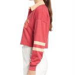 Urban Outfitters iets frans cropped varsity rugby long sleeves shirt Size Medium Photo 2