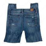 American Eagle  Outfitters Hi-Rise Jegging Super Stretch Ripped Blue Jeans Size 4 Photo 1