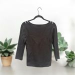 Cable & Gauge  Black and White Lightweight Sweater Medium Photo 1