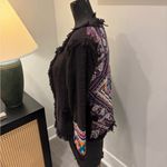 Billabong Hippie Boho Indie Colorful Textured Fringe Blazer Jacket Size Medium Photo 4