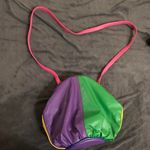 80s Vintage Samir Leather Colorful Pink Patchwork Crossbody Bag Purse Retro Funky RARE USA Made Measurement in pictures Purple Photo 7