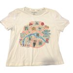 Karl Lagerfeld Paris Women's White Graphic Tee Top T-Shirt Short Sleeve Photo 2