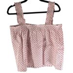 J.Crew Factory Womens Smocked Tank Pajama Top Floral Pink White L Photo 1