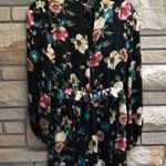 ZARA  Multicolor Floral Romper Long Sleeve Chiffon Black Small Photo 11
