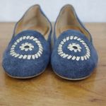 Jack Rogers  Rebecca Blue Suede Gold Embellished Flats Size 7M Photo 7
