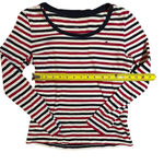 Tommy Hilfiger Women's Striped Top - Red, White, and Black Photo 5