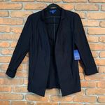 Apt. 9  NWT Womens Fitted‎ Open Front Long Sleeve Blazer Jacket Black Size Small Photo 0