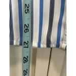 Covington  Striped Button Up 3/4‎ Wide Sleeve Chiffon Blouse Size 20W Blue/White Photo 2