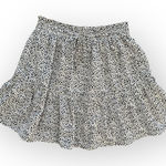 Crescent White Black polka dot lined tiered ruffled mini skirt Size M Photo 0