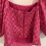 Amanda Uprichard  Fuchsia Geometric Blouse Photo 6