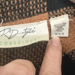 RD STYLE | Women's Oversized Conscious Plaid Flannel Shacket Jacket Black Size M Photo 2