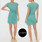 J.Crew  Women’s Sz Medium Pale Green Short Sleeve Tie-Waist T-Shirt Dress Photo 1