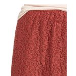 Hinge  Lace Skirt Elastic Waist Lined Size Large L Rust Orange Photo 2